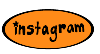 an orange instagram logo with the word instagram on it